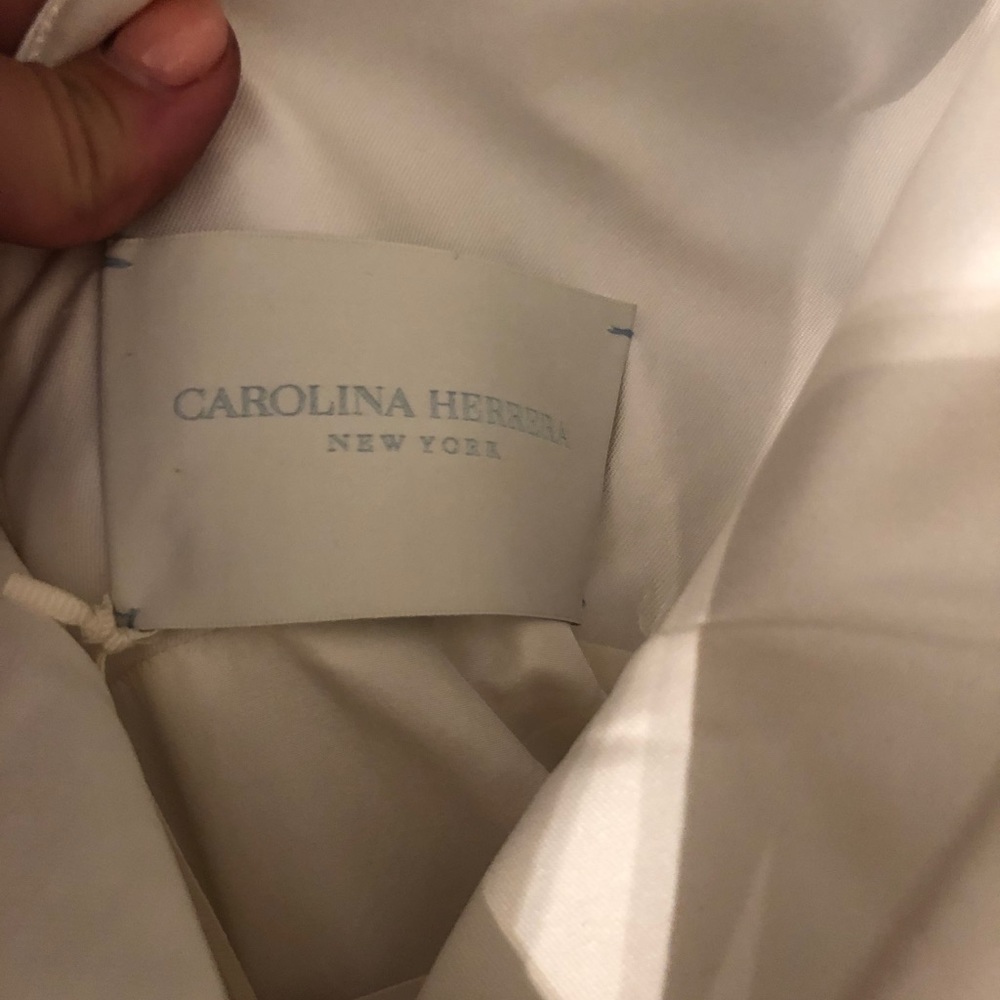 Carolina Herrera Lyla Bow Back Trumpet Mikado Gown - Picture 7 of 9
